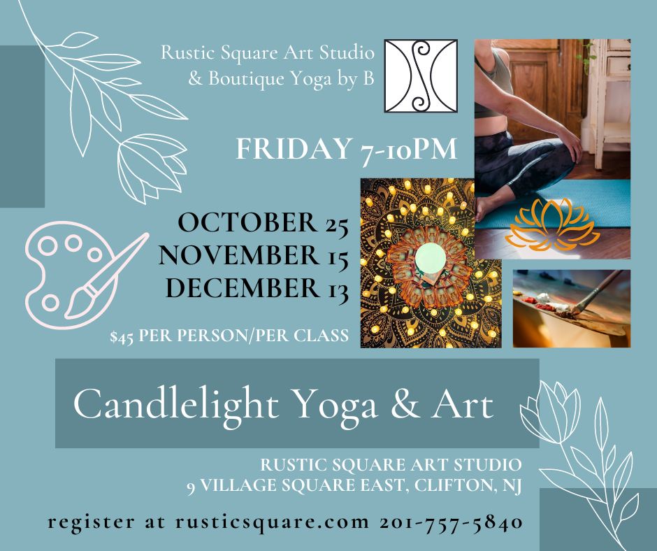 Candlelight Yoga & Art - Friday, November 15, 2024, 7-10 pm $45