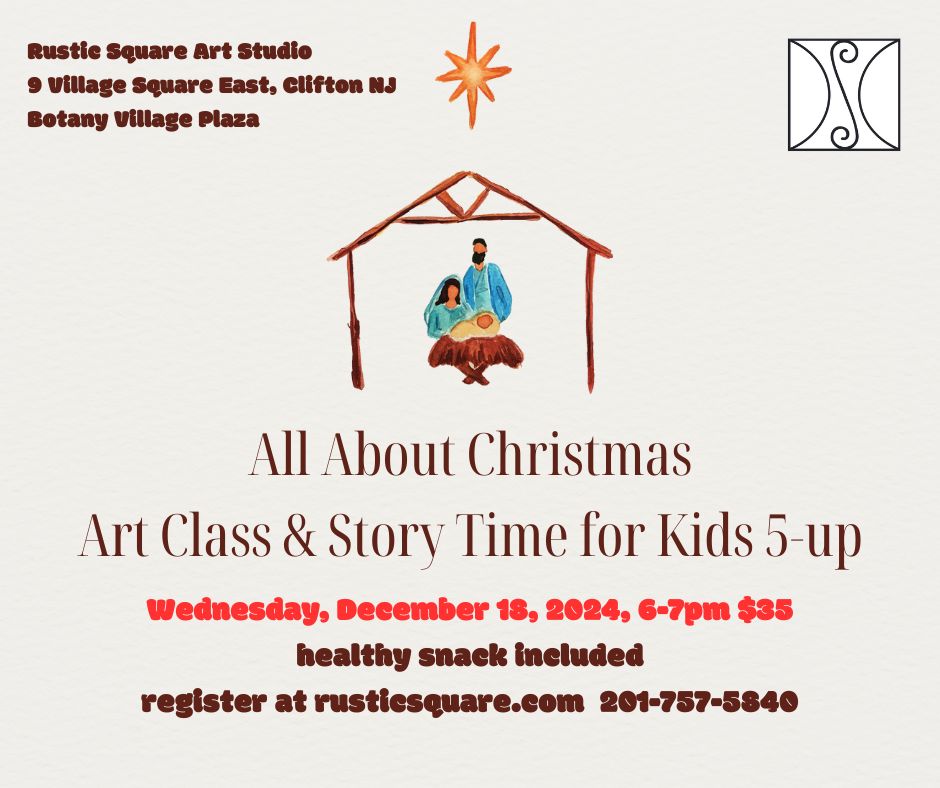 All About Christmas - Art Class & Story Time for Kids (5-up) - Wednesday, December 18, 2024, 6:00pm-7:00pm, $35