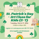 St. Patrick's Day - Art Class for Kids (5-7), Tuesday, March 17, 2026, 5-6pm, $35