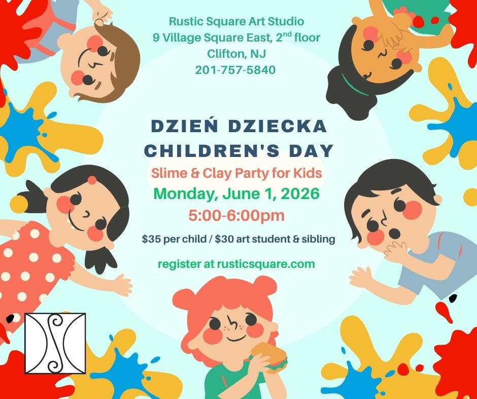 Dzień Dziecka dla Dzieci (5-12) Slime & Clay Party - Monday, June 1, 2026, 5pm- 6:00pm, $35 (per child)